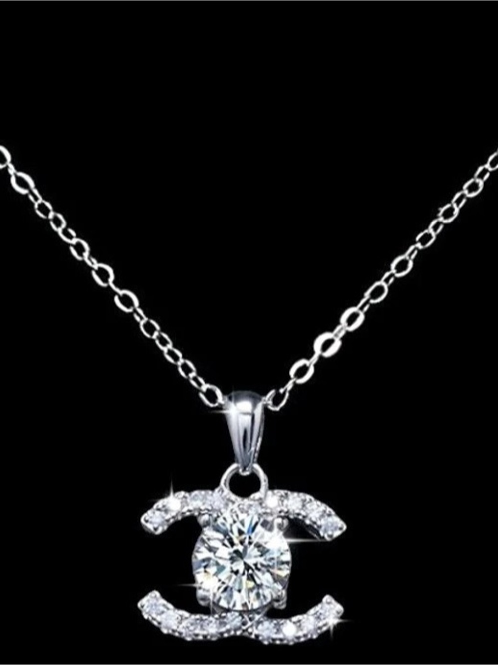 Inspired Jewelry Sterling Silver 1 Carat 6mm Moissanite Diamond Pendant Necklace